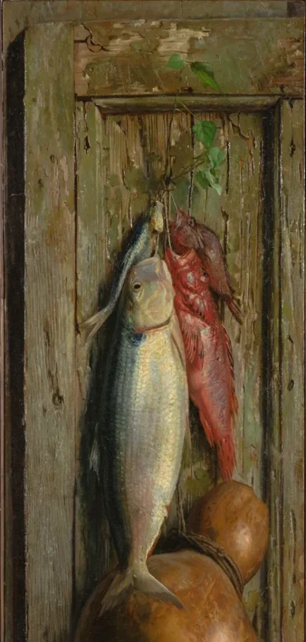 Аурелио Дзингони «Декоративное панно с рыбами», Италия, не ранее 1883 © Государственный Эрмитаж