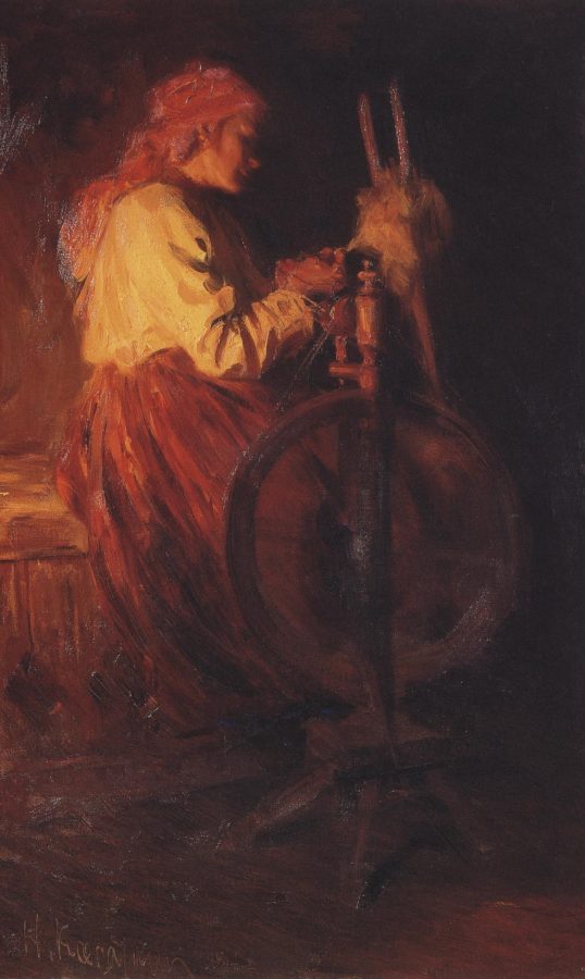 Н.А. Касаткин «Пряха», 1904 © ГРМ