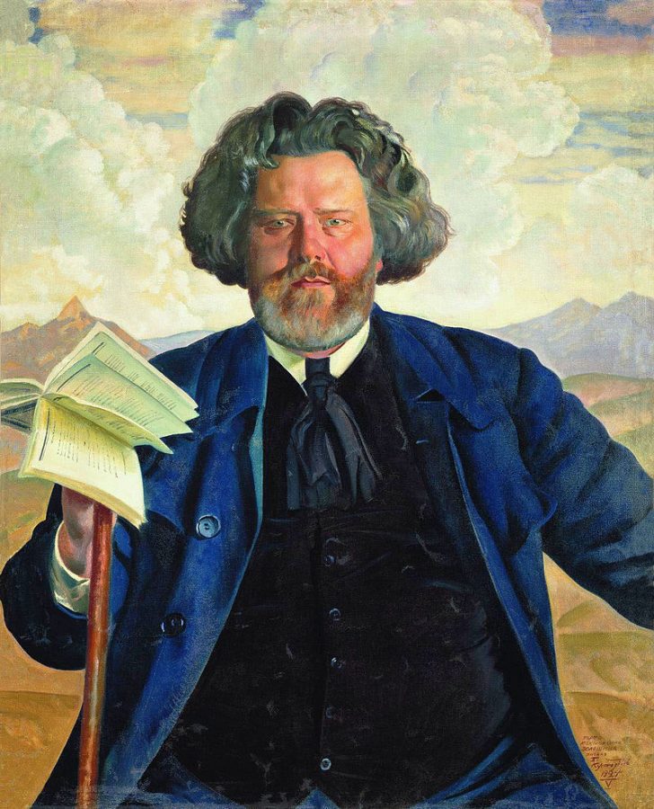 Б.М. Кустодиев «Портрет Максимилиана Александровича Волошина», 1924