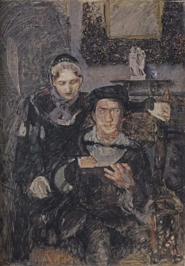 М.А. Врубель «Гамлет и Офелия», 1884. Не окончена © ГРМ