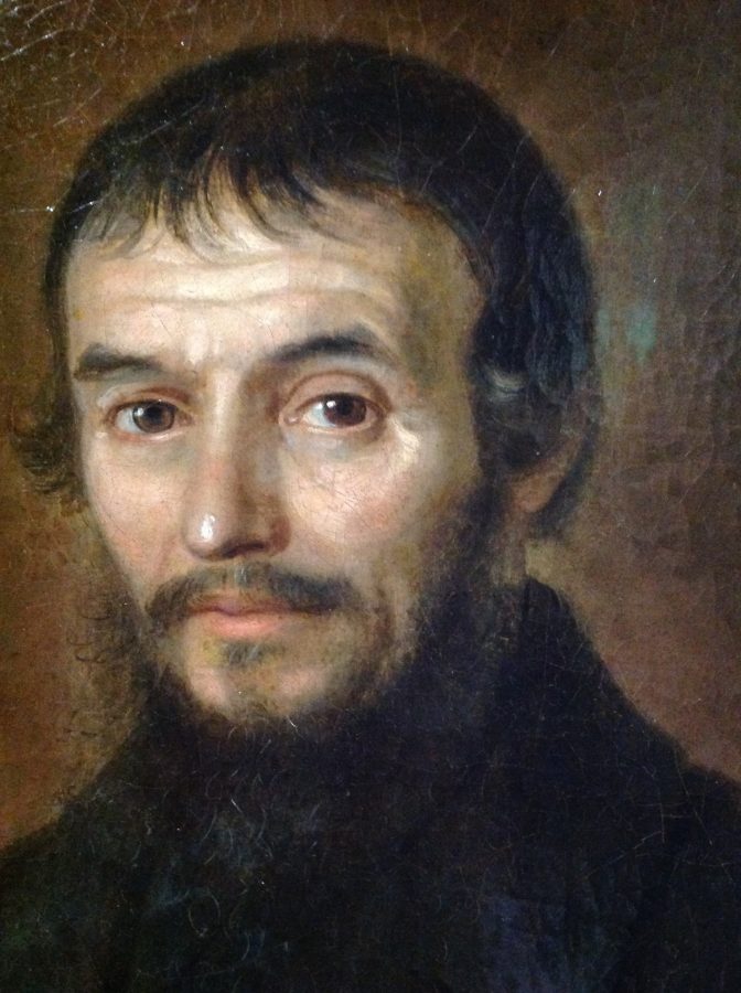 Неизвестный художник «Портрет купца Александра Соколова», первая половина XIX века. Фрагмент