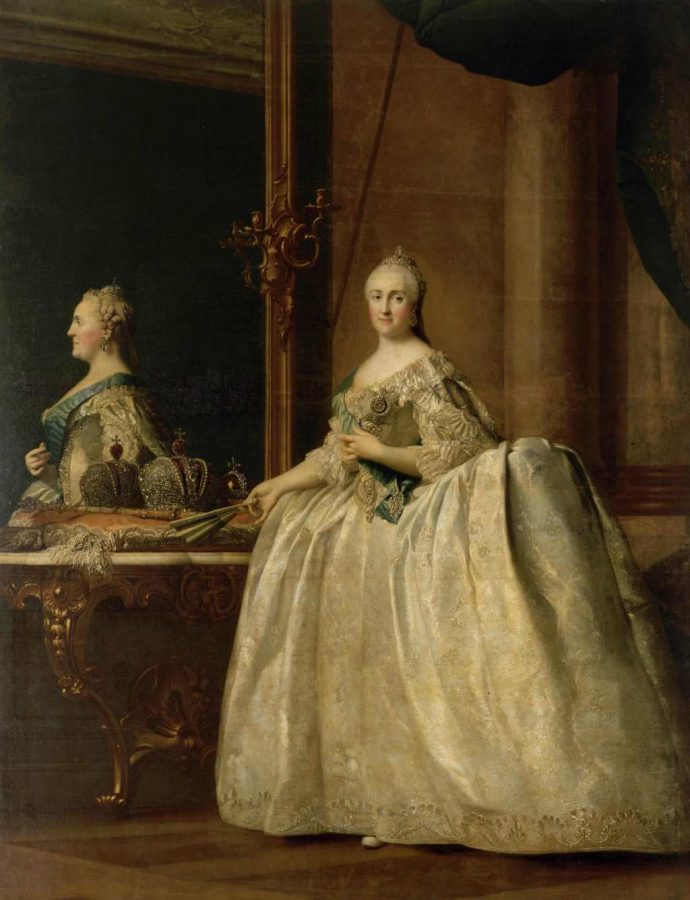 Вигилиус Эриксен «Портрет Екатерины II перед зеркалом», между 1762-1764 © Государственный Эрмитаж