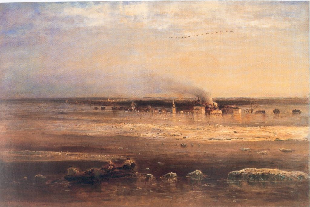 А.К. Саврасов «Разлив Волги под Ярославлем», 1871 © ГРМ