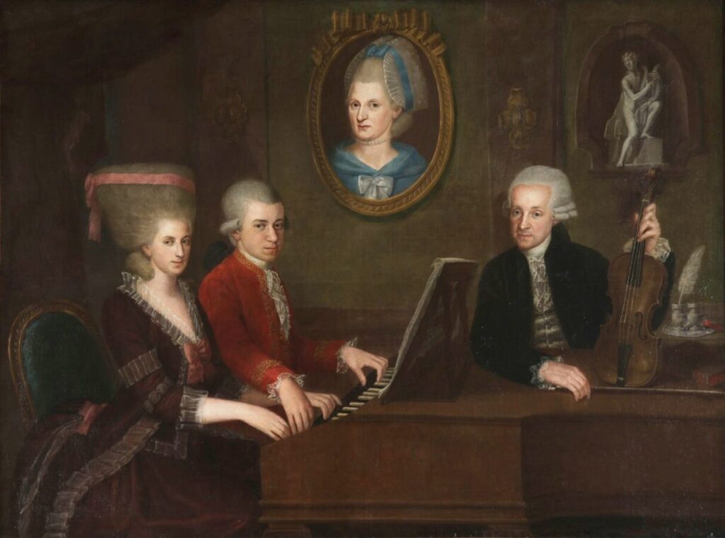 Иоганн Непомук Делла Кроче «Семья Моцарта», 1780 © Mozarteum, Salzburg