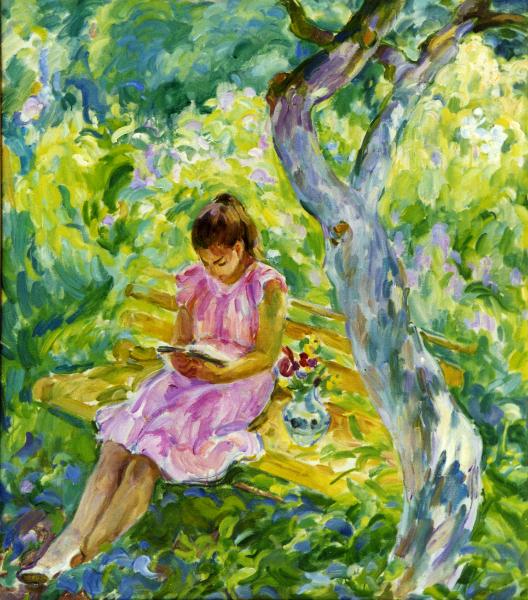 Е.П. Антипова «Лена в саду», 1986 © МИСП