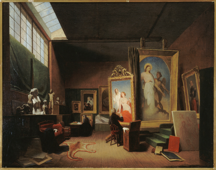 Arie Johannes «L’atelier d’Ary Scheffer rue Chaptal», 1851 © Musée de la Vie Romantique Roger-Viollet