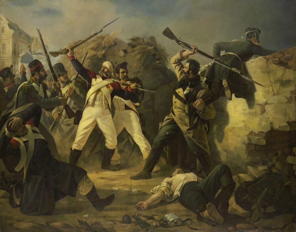 П.И. Бабаев «Подвиг гренадера Л. Коренного в битве под Лейпцигом в 1813 г.», 1846 © ГРМ