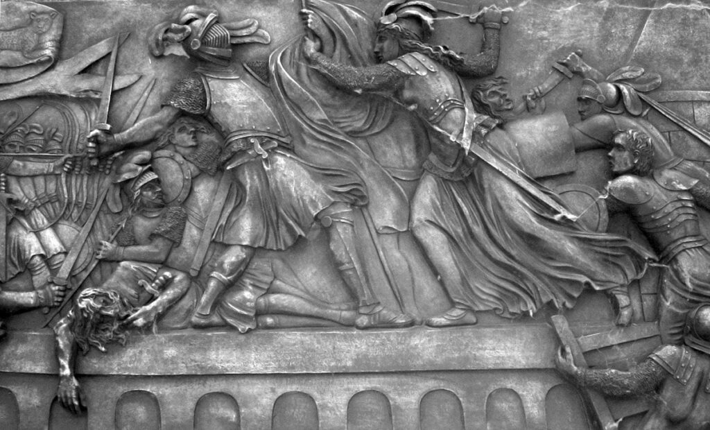 Э.-Ф.-Э. Гуа. Барельеф на памятнике Жанне д’Арк в Орлеане, 1804 © НЛО / Фотография автора