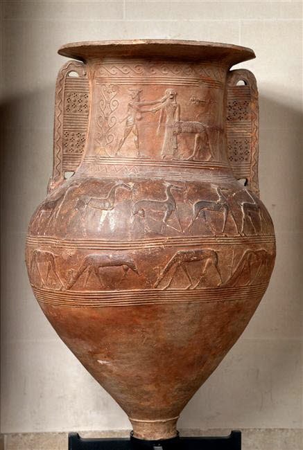 «Беотийский» погребальный пифос. Ок. 670 г. до н. э. © Париж, Лувр