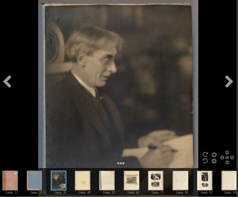 Страница фотоальбома Вирджинии Вульф © Harvard Library