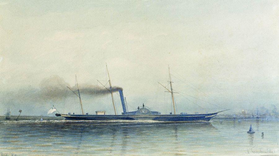 А.П. Боголюбов «Императорская паровая яхта „Александрия“ 1852 года», 1852 © СГХМ