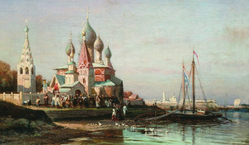 А.П. Боголюбов «Крёстный ход в Коровниках», 1863