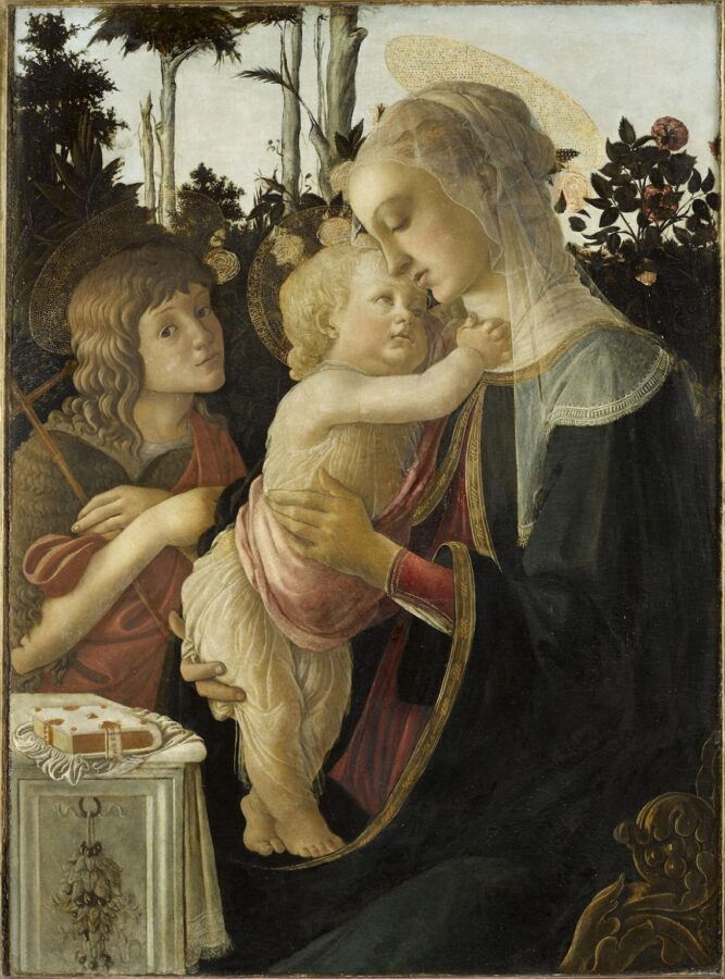 Сандро Боттичелли «Мадонна с младенцем и юным святым Иоанном Крестителем», ок 1468 © RMN-Grand Palais
