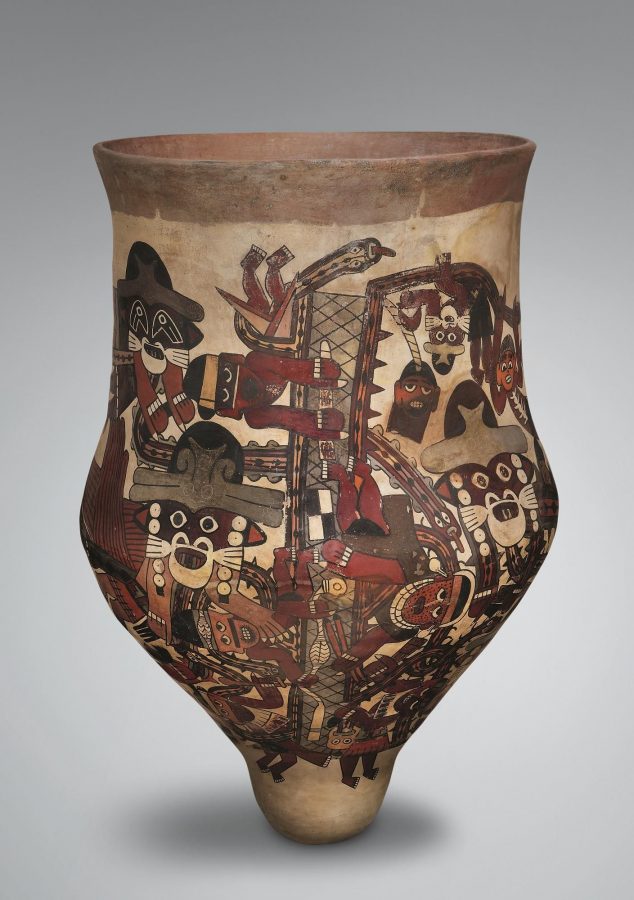 Церемониальная урна с изображением мифологических сцен, Наска, Перу, I век до н.э. © Museo del arte Lima / British museum