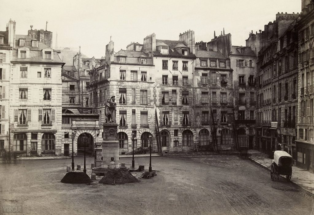 Шарль Марвиль «Paris, La place Dauphine», 1865 vergue.com