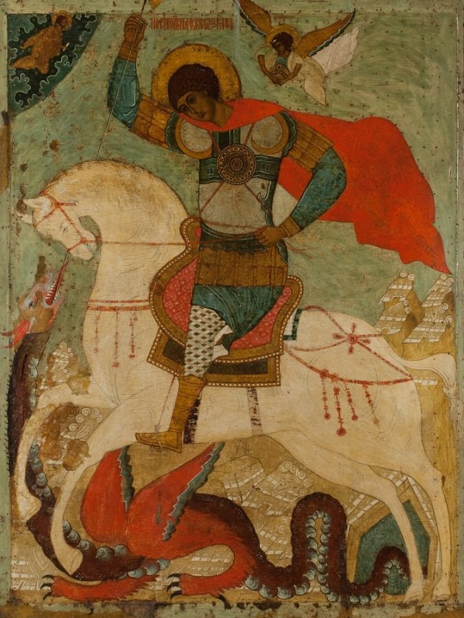 Чудо святого Георгия о змие, середина XVI века. Вологда (?) © ГРМ.