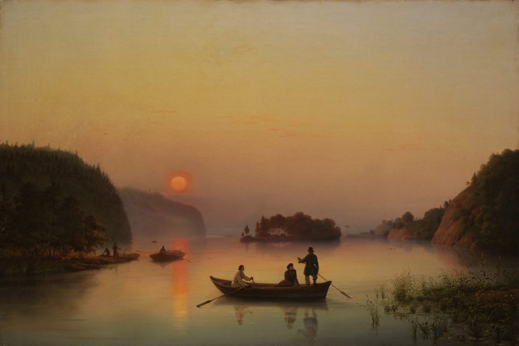Антон Иванов-Голубой «Остров Валаам при закате солнца», 1845 © Albertinuim