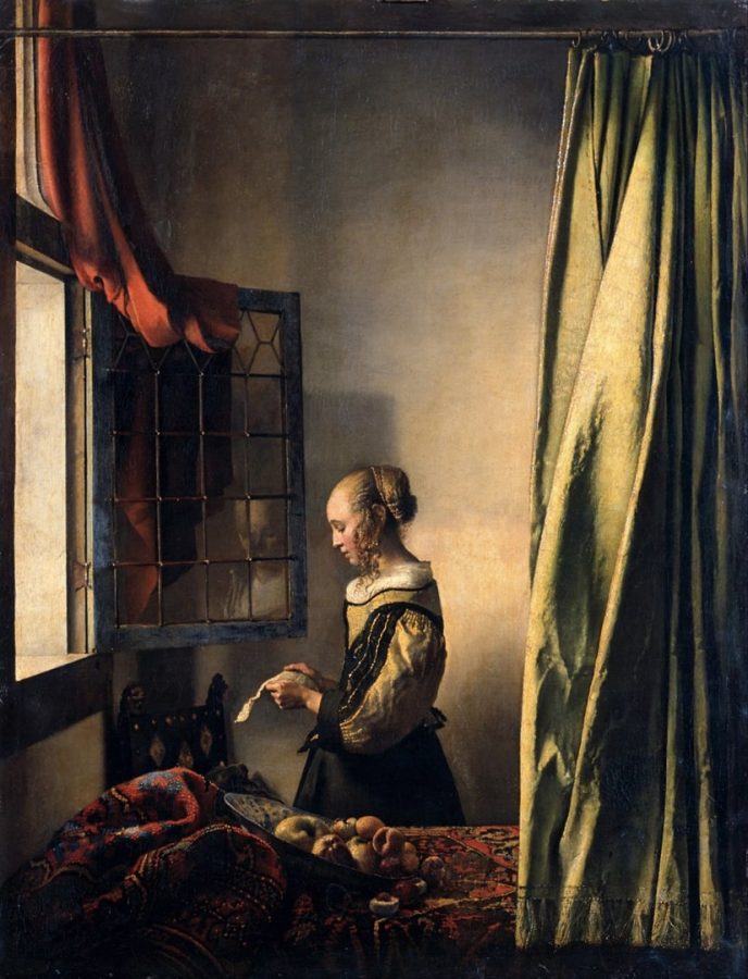 Ян Вермеер «Девушка, читающая письмо у открытого окна», 1657-59