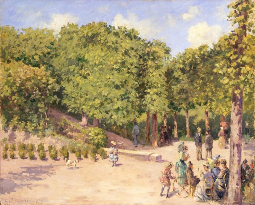 Камиль Писсарро «Городской парк в Понтуазе», 1874 © Государственный Эрмитаж