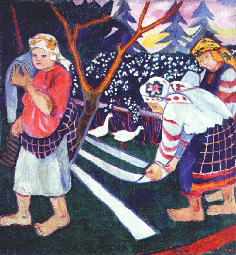 Наталья Гончарова «Беление холста», 1908 © ГРМ