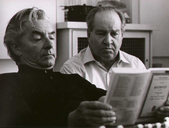 Герберт фон Караян и Давид Ойстрах, 1968 © Eliette and Herbert von Karajan Institute