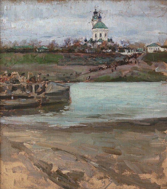 Мария Якунчикова «Тарусский паром», 1893 © Музей-заповедник В. Д. Поленова