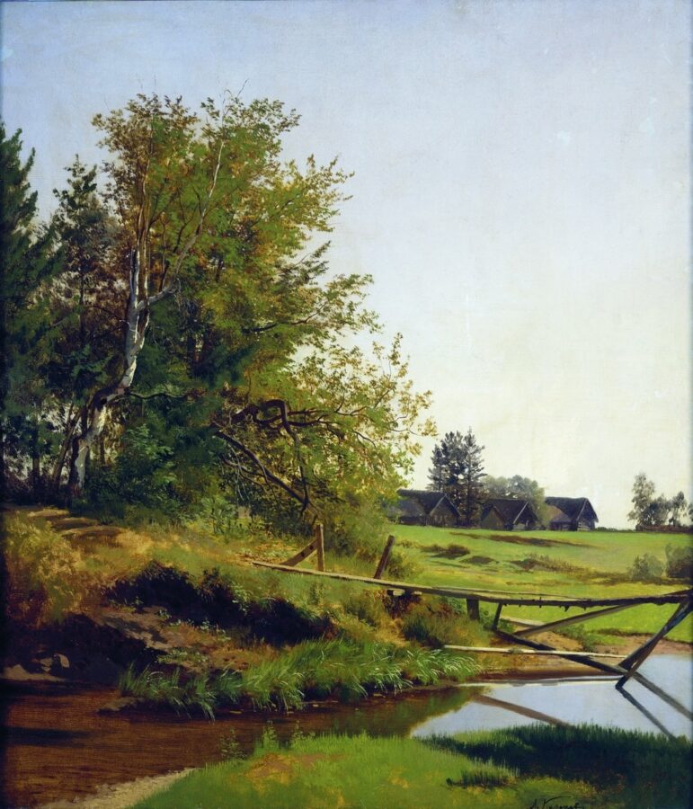 Л.Л. Каменев «Пейзаж с рекой», 1872 © ГРМ