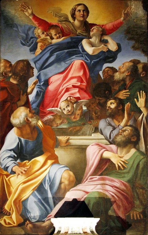 Аннибале Карраччи «Вознесение Девы Марии», ок. 1601 © Санта-Мария-дель-Пополо, Рим.
