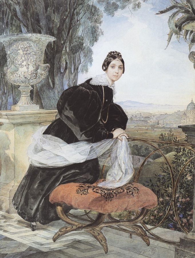Карл Брюллов «Портрет светлейшей княгини Е. П. Салтыковой (1802 — 1863) на балконе», 1833 — 1835 © ГРМ