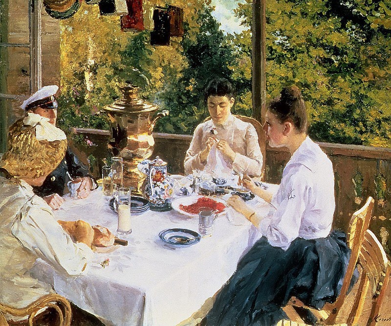 К.А. Коровин «За чайным столом», 1888 © ГМЗ В.Д. Поленова