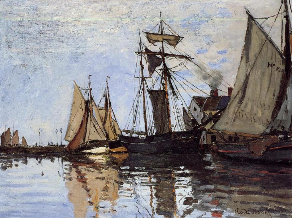 Клод Моне «Лодки в порту Онфлёра», 1866. Частное собрание