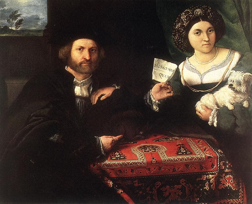 Лоренцо Лотто «Муж и жена», 1523 Государственный Эрмитаж