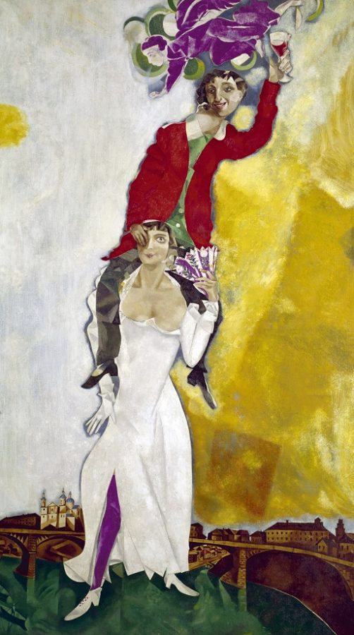 Марк Шагал «Двойной портрет с бокалом вина», 1917–18 © BRIDGEMANIMAGES. COM