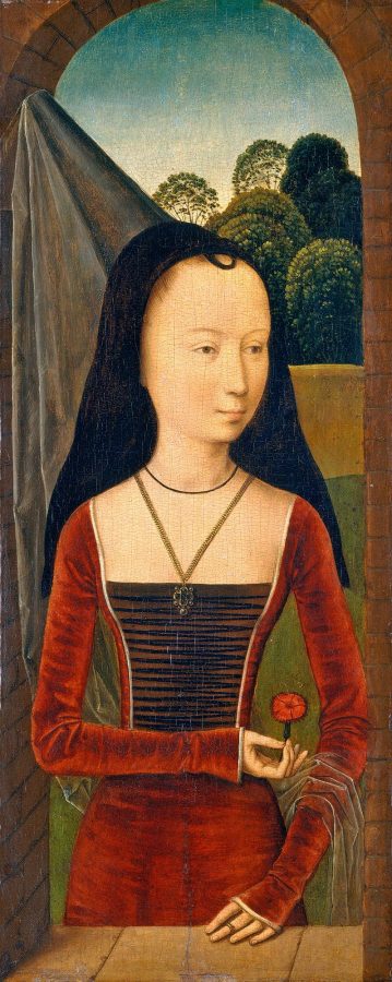 Ганс Мемлинг «Портрет молодой женщины с гвоздикой», 1485–1490 © Музей Метрополитен, Нью-Йорк