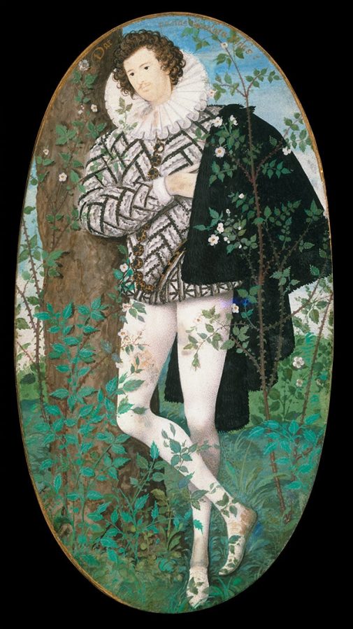 Николас Хиллиард «Молодой человек среди роз», ок. 1587 © Victoria and Albert Museum