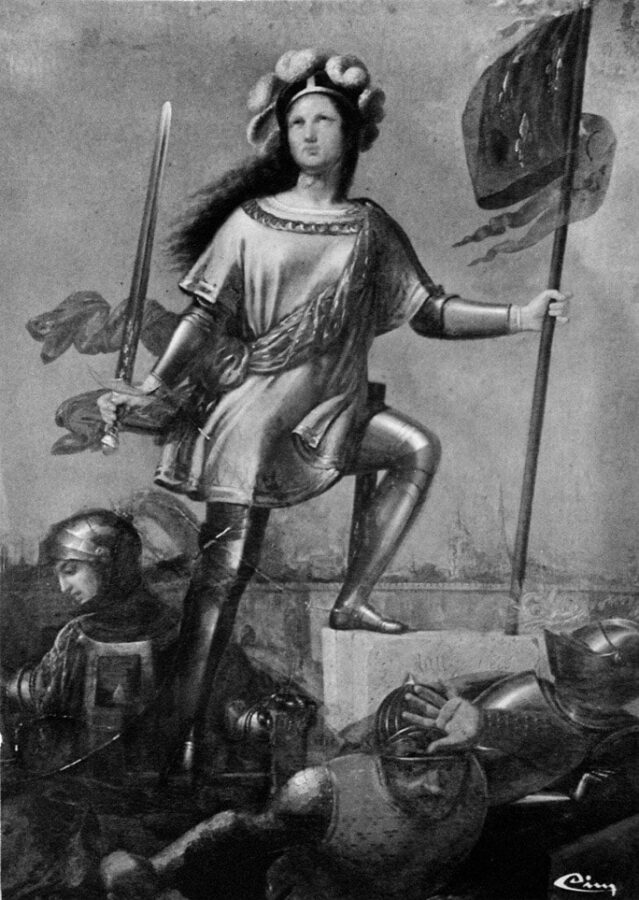 Ж.-Л.-С. Лер «Жанна д’Арк при штурме форта Турнель», 1808 © НЛО