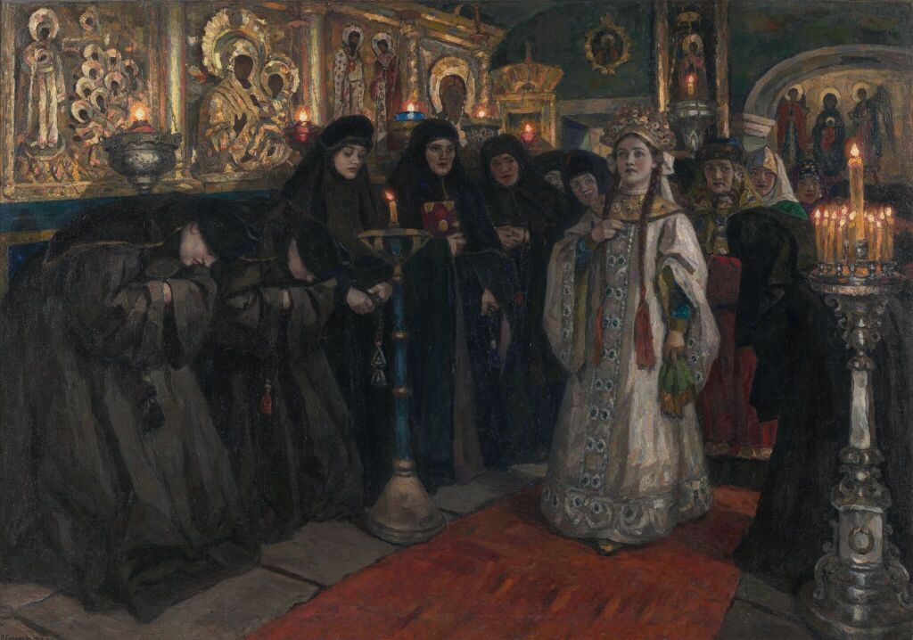 В.И. Суриков «Посещение царевной женского монастыря», 1912 © ГТГ