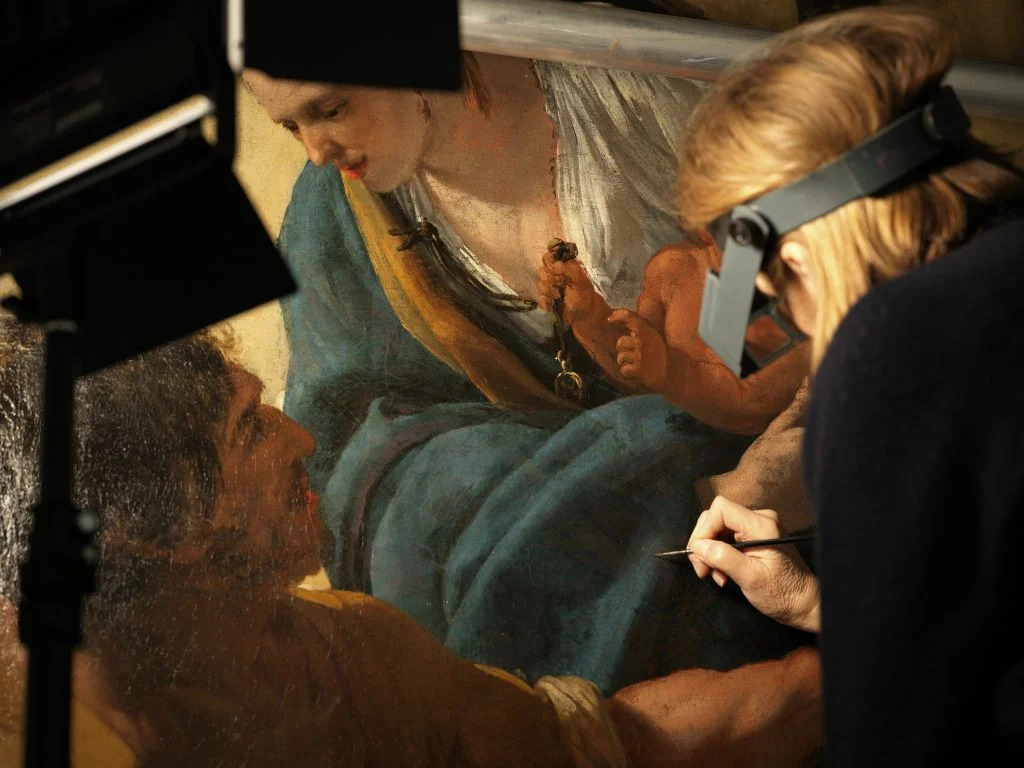 Процесс реставрации: Обен Вуэ «Центурион Корнелий у ног святого Петра», 1639 © Mobilier National