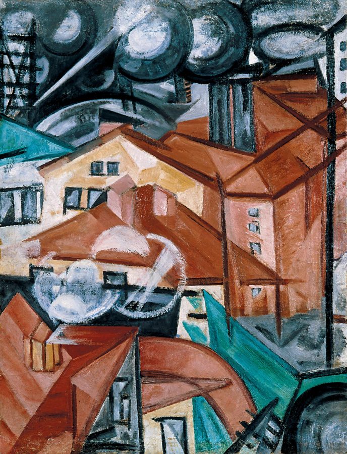 Ольга Розанова «Город (Индустриальный пейзаж)», 1913–1914 © МБУК Слободской музейно-выставочный центр / МРИ