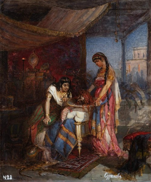В.И. Суриков «Саломея приносит голову Иоанна Крестителя своей матери Иродиаде», 1873 © ГРМ