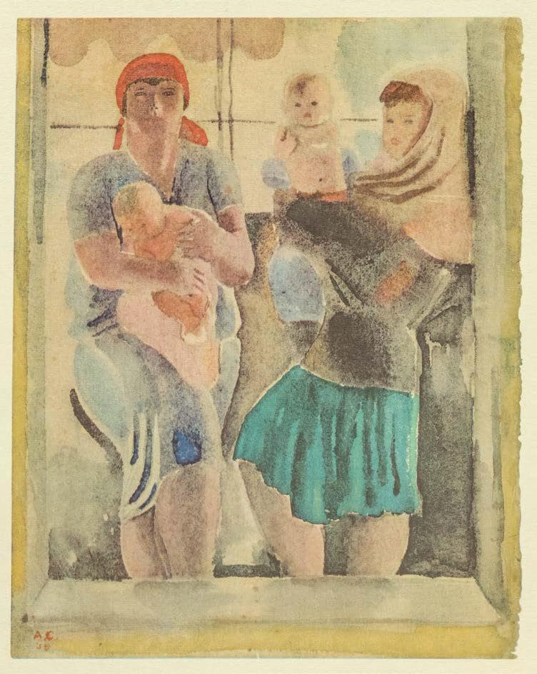 А.Н. Самохвалов «Передача детей в ясли», 1930 © Музей истории Санкт-Петербурга