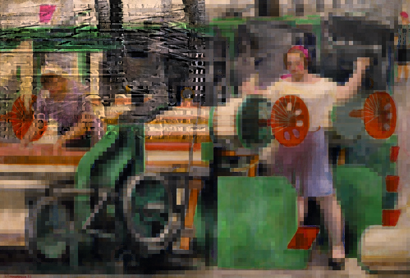 А.Н. Самохвалов «Ткацкий цех», 1929 © ГРМ
