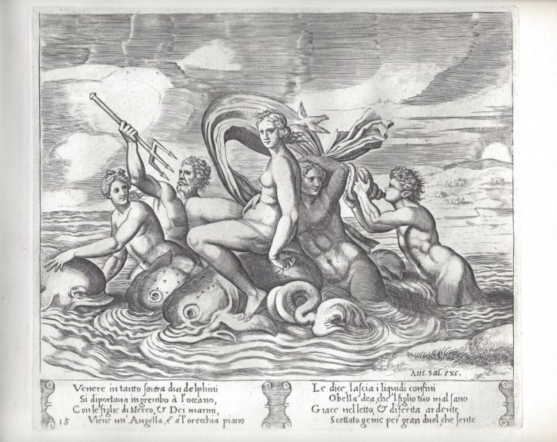 Рафаэль Санти Из серии «Амур и Психея». Гравюра с медной пластины 1530-1560 © ВОХМ