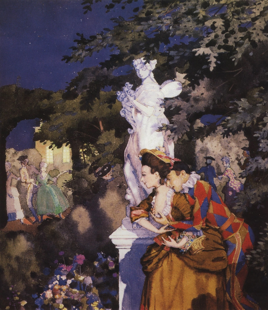  Константин Сомов «Влюбленный Арлекин», 1912, частная коллекция, Санкт-Петербург