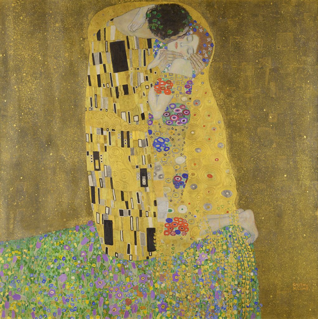  Густав Климт «Поцелуй», 1908, Верхний Бельведер, Вена 