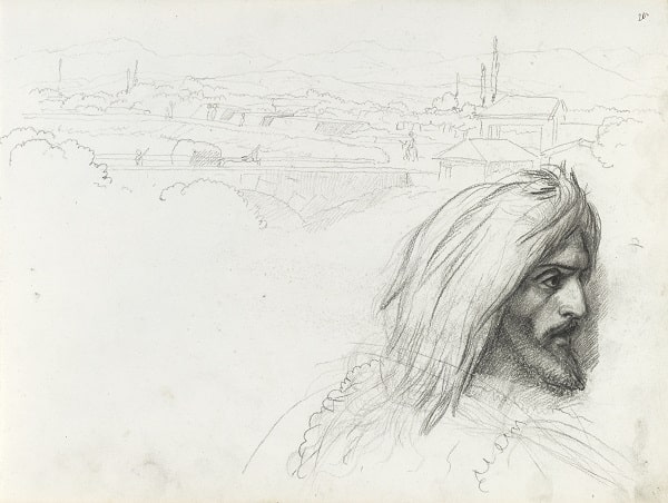 А.А. Иванов «Итальянский пейзаж. Голова Иоанна Крестителя», середина 1830-х © ГТГ