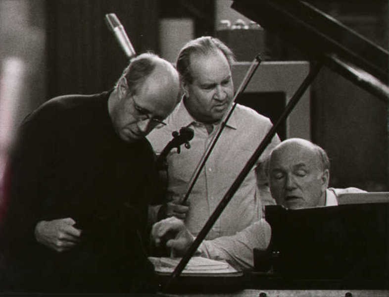 Мстислав Ростропович, Давид Ойстрах и Святослав Рихтер, 1969 © Eliette and Herbert von Karajan Institute