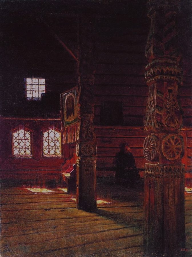 В.В. Верещагин «Внутренний вид церкви Петра и Павла в Пучуге», 1894 © ГРМ