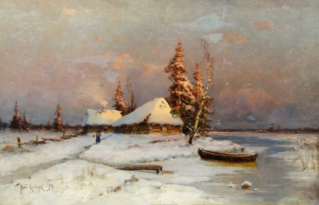 Ю.Ю. Клевер «Зимний вечер», 1894 © Липецкий областной краеведческий музей